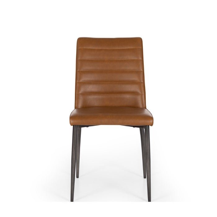 Hansel Dining Chair - Cognac PU - Paulas Home & Living