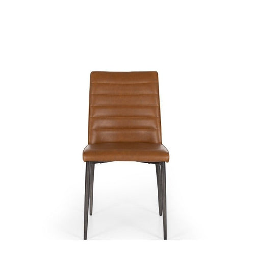 Hansel Dining Chair - Cognac PU - Paulas Home & Living