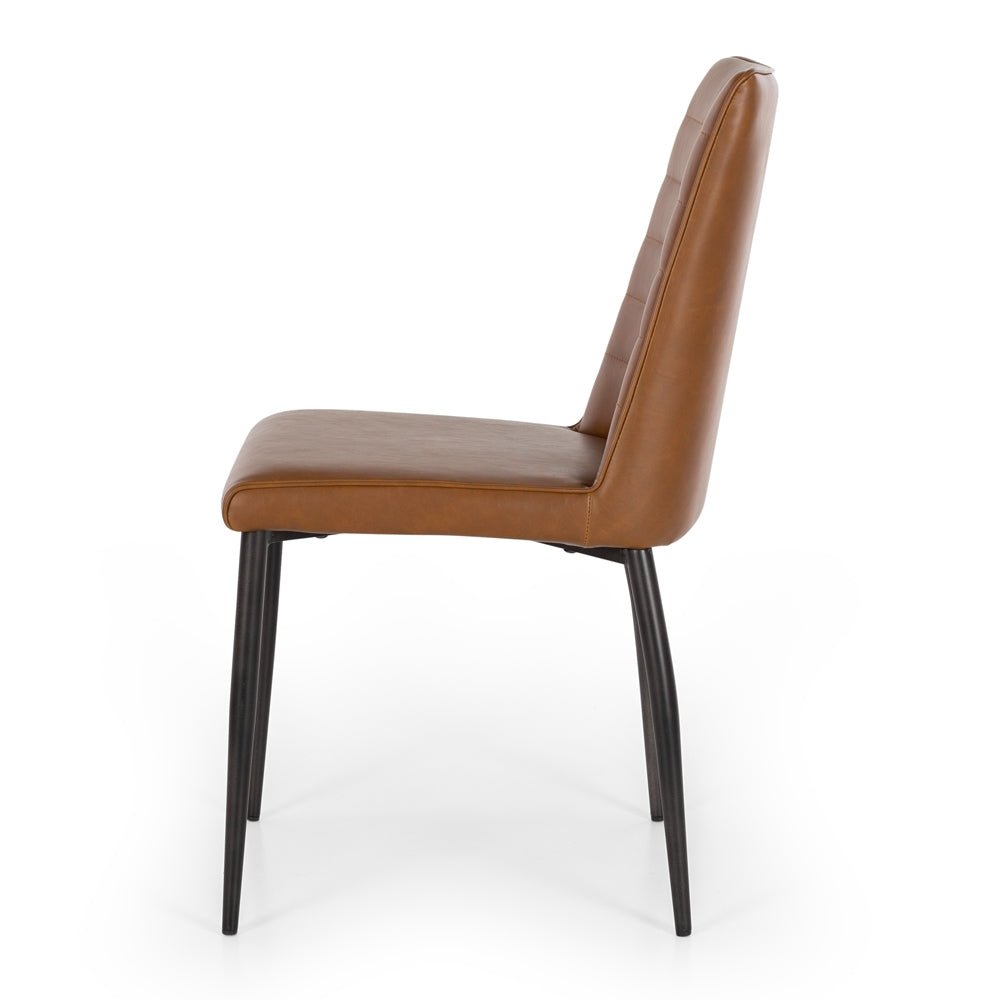 Hansel Dining Chair - Cognac PU - Paulas Home & Living