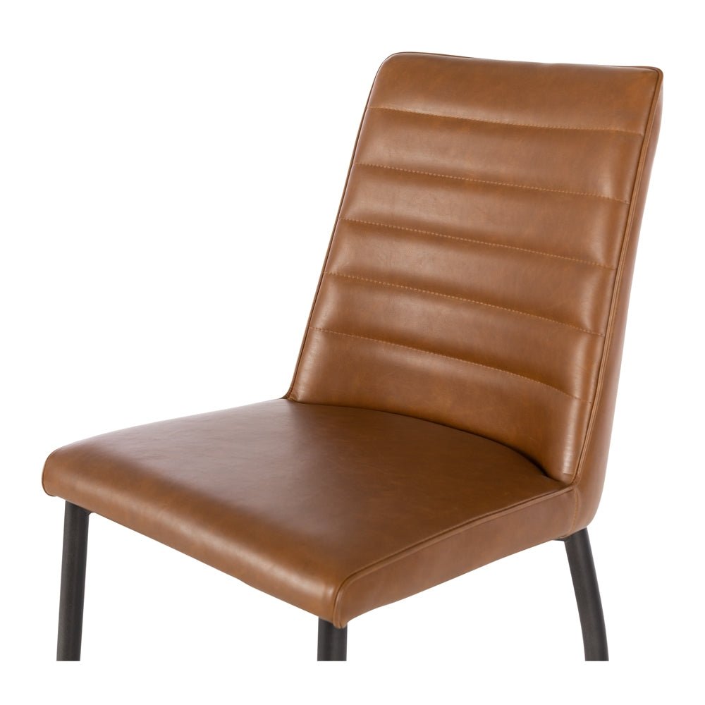 Hansel Dining Chair - Cognac PU - Paulas Home & Living