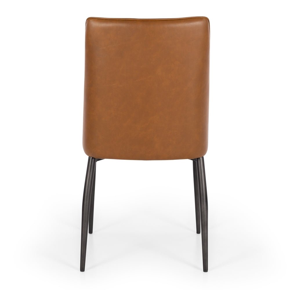 Hansel Dining Chair - Cognac PU - Paulas Home & Living