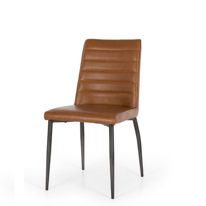 Hansel Dining Chair - Cognac PU - Paulas Home & Living