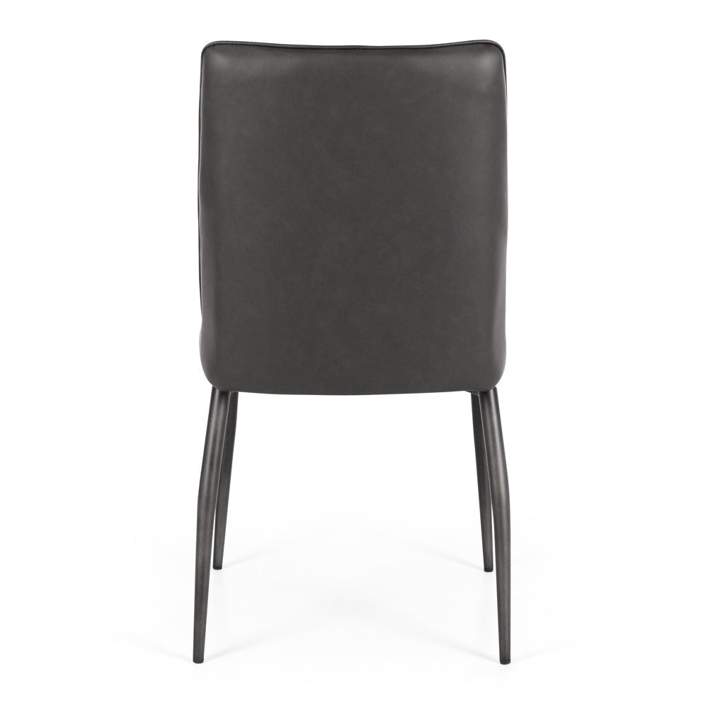 Hansel Dining Chair - Grey PU - Paulas Home & Living