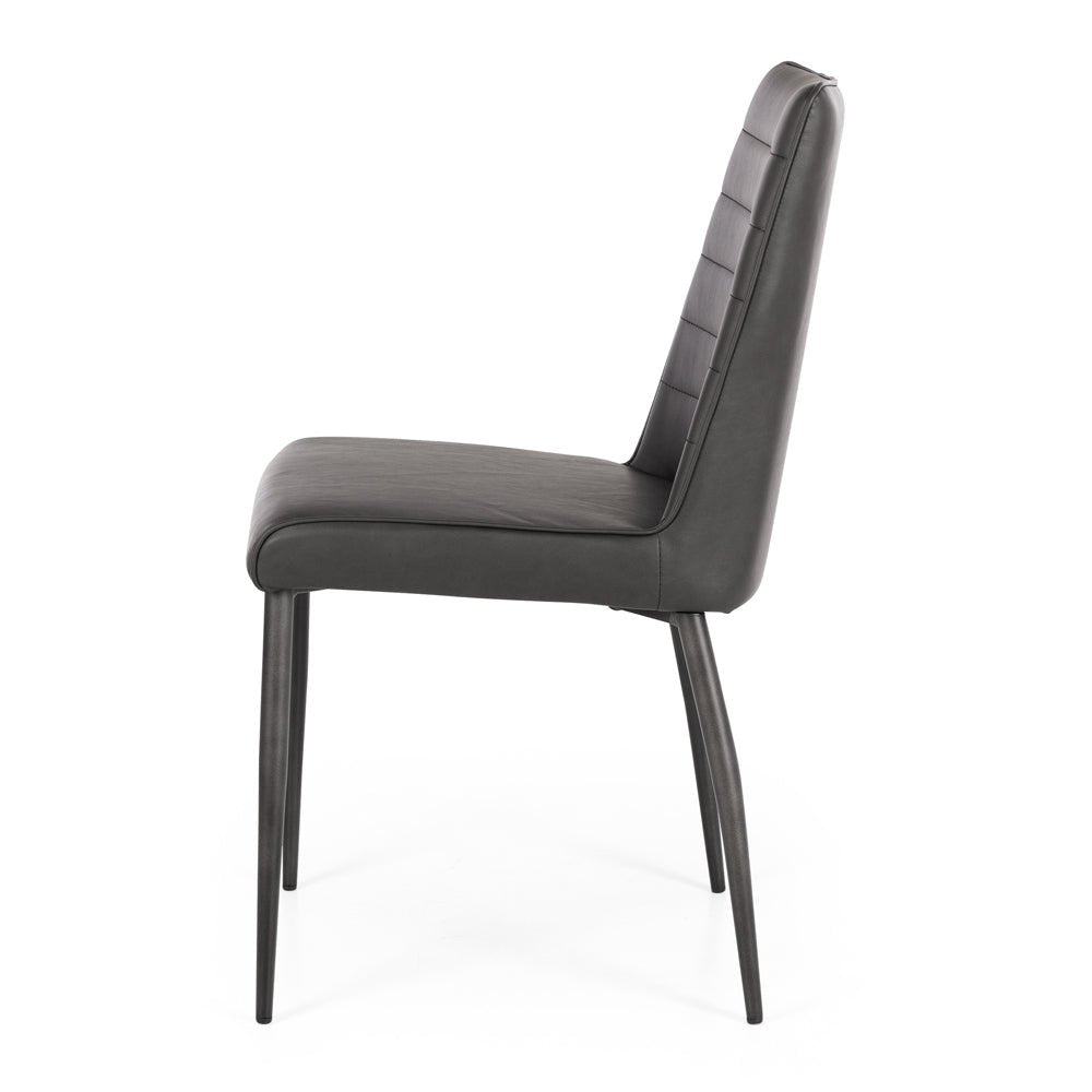 Hansel Dining Chair - Grey PU - Paulas Home & Living