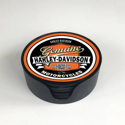 Harley Davidson Coaster Set - Glass - Paulas Home & Living