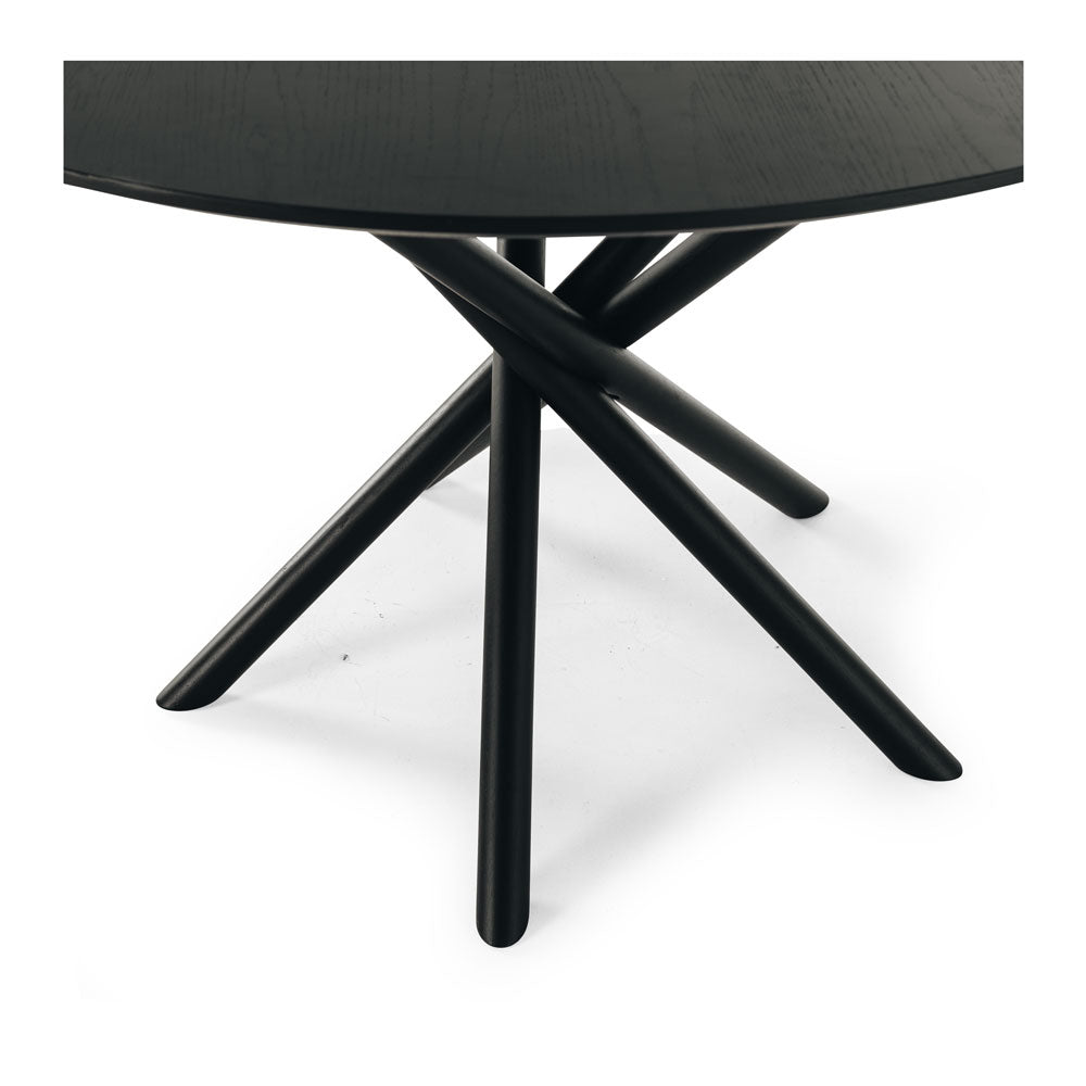 Harper Dining Table Round - Black Oak (1200dia) - Paulas Home & Living