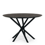 Harper Dining Table Round - Black Oak (1200dia) - Paulas Home & Living