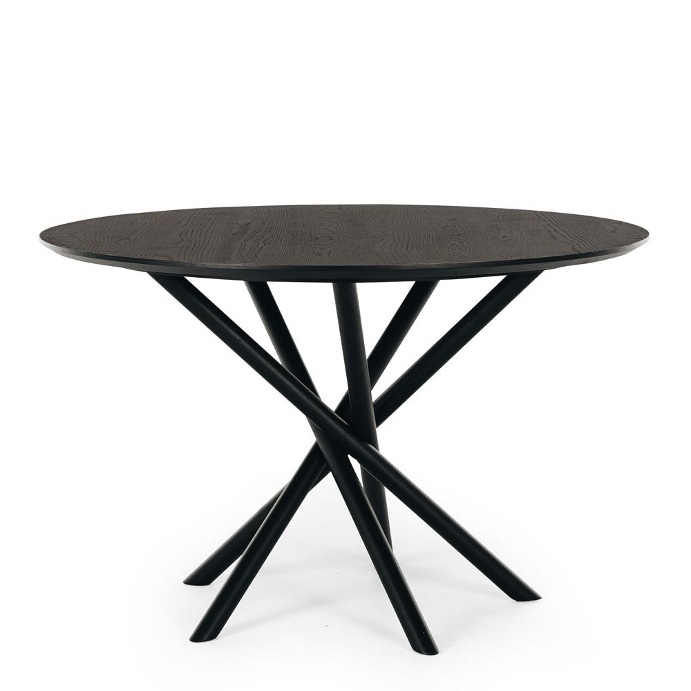 Harper Dining Table Round - Black Oak (1200dia) - Paulas Home & Living