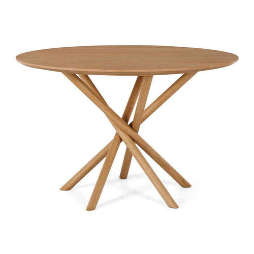 Harper Dining Table Round - Natural Oak (1200dia) - Paulas Home & Living