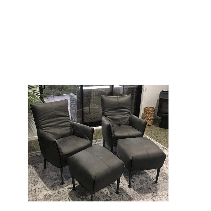 Hugo Steel Armchair - Eastwood Fabric - Paulas Home & Living