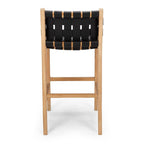 Indo Barstool High Back - Woven - Black - Paulas Home & Living
