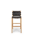 Indo Barstool High Back - Woven - Black - Paulas Home & Living