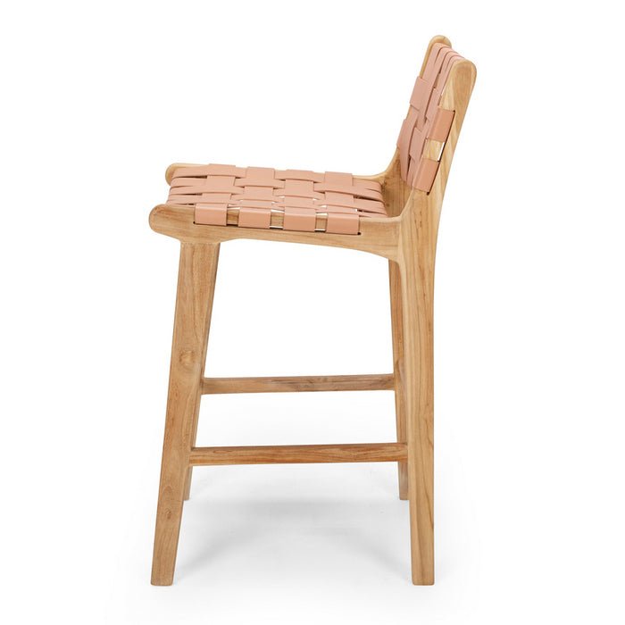 Indo Barstool High Back - Woven - Plush - Paulas Home & Living