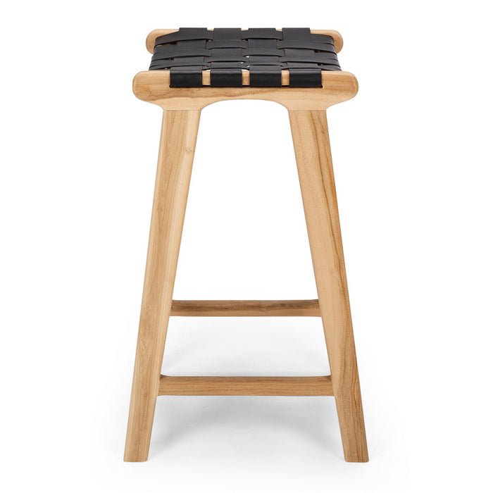 Indo Barstool - Woven - Black - Paulas Home & Living