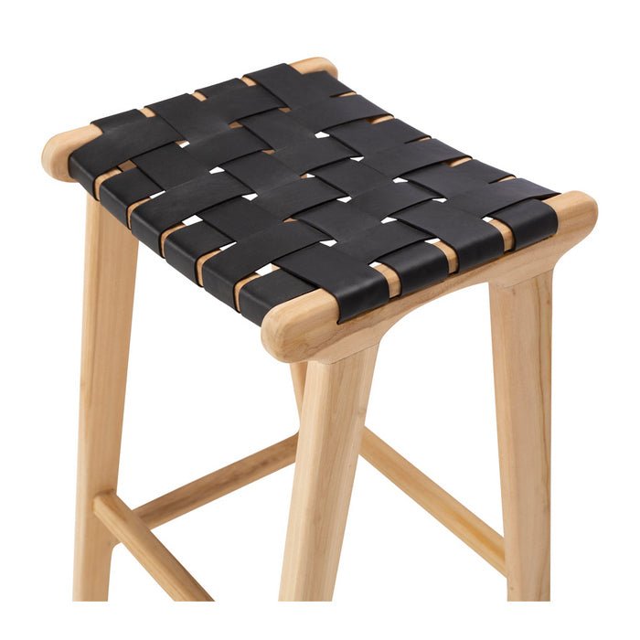 Indo Barstool - Woven - Black - Paulas Home & Living