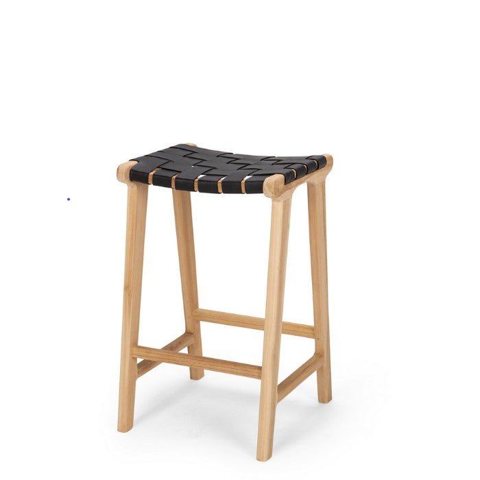 Indo Barstool - Woven - Black - Paulas Home & Living