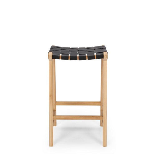 Indo Barstool - Woven - Black - Paulas Home & Living