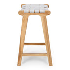 Indo Barstool - Woven - Duck Egg Grey - Paulas Home & Living