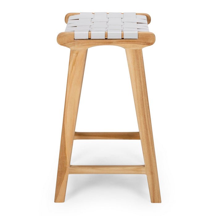 Indo Barstool - Woven - Duck Egg Grey - Paulas Home & Living
