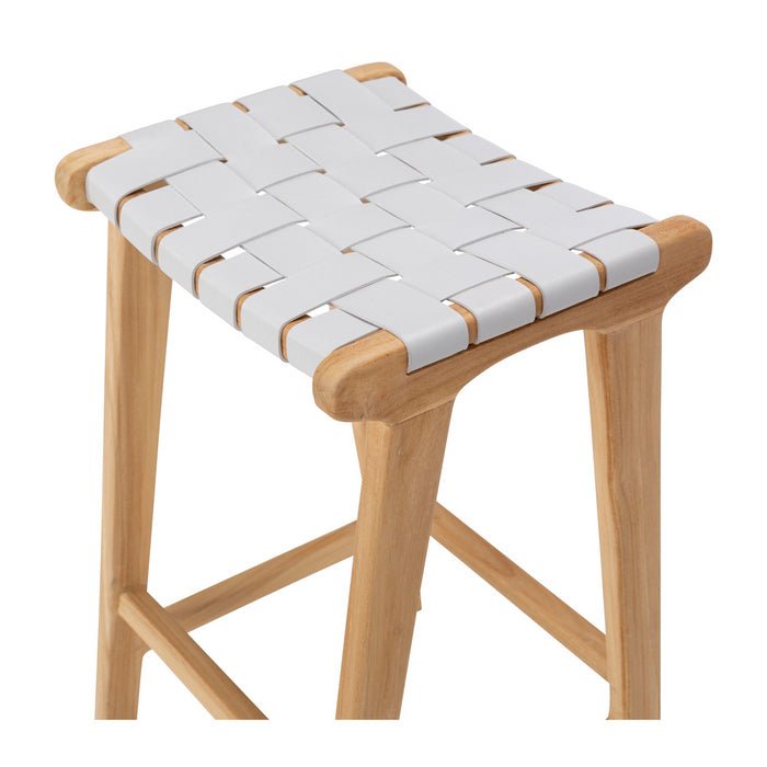 Indo Barstool - Woven - Duck Egg Grey - Paulas Home & Living