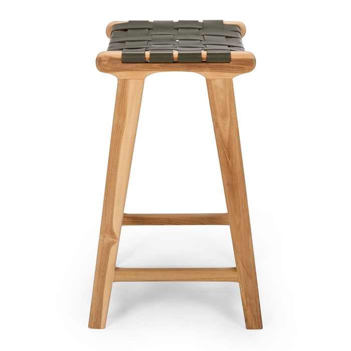 Indo Barstool - Woven - Olive - Paulas Home & Living