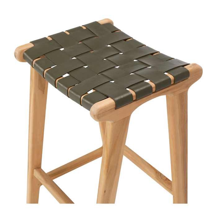 Indo Barstool - Woven - Olive - Paulas Home & Living