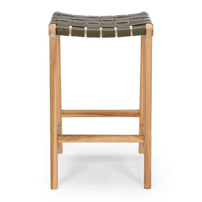 Indo Barstool - Woven - Olive - Paulas Home & Living