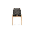 Indo Bench Seat - Woven - Black - Paulas Home & Living
