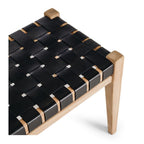 Indo Bench Seat - Woven - Black - Paulas Home & Living