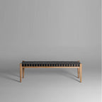 Indo Bench Seat - Woven - Black - Paulas Home & Living