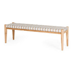 Indo Bench Seat - Woven - Duck Egg - Paulas Home & Living