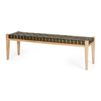 Indo Bench Seat - Woven - Olive - Paulas Home & Living