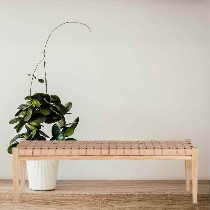 Indo Bench Seat - Woven - Plush - Paulas Home & Living