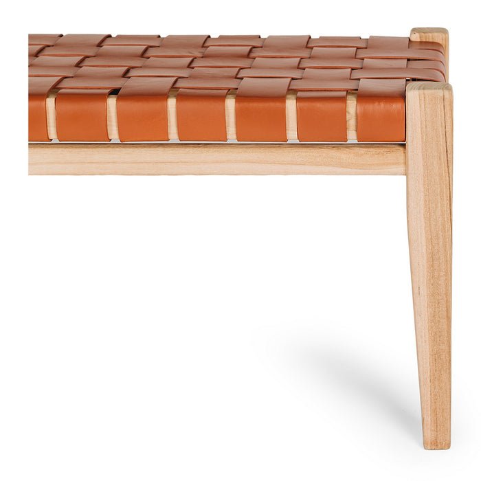 Indo Bench Seat - Woven - Tan - Paulas Home & Living