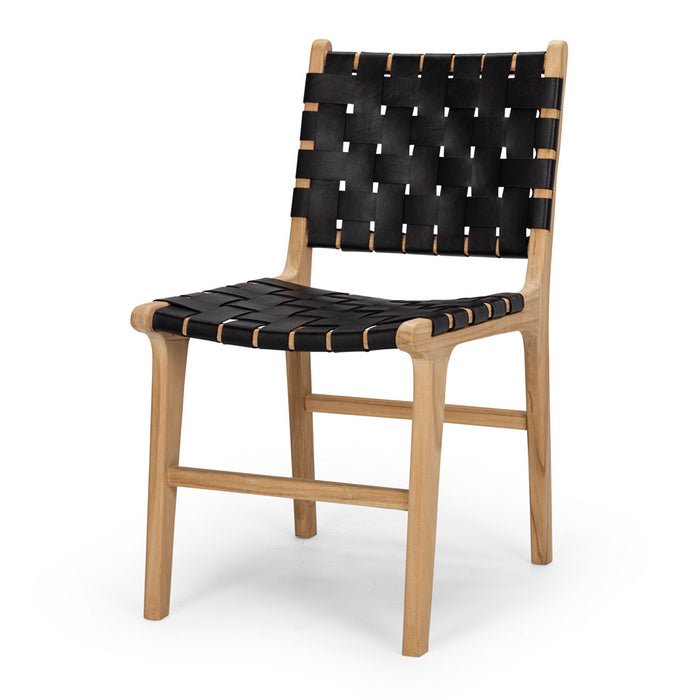 Indo Dining Chair - Woven - Black - Paulas Home & Living
