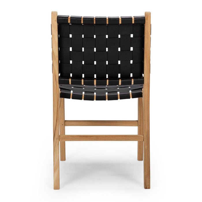 Indo Dining Chair - Woven - Black - Paulas Home & Living