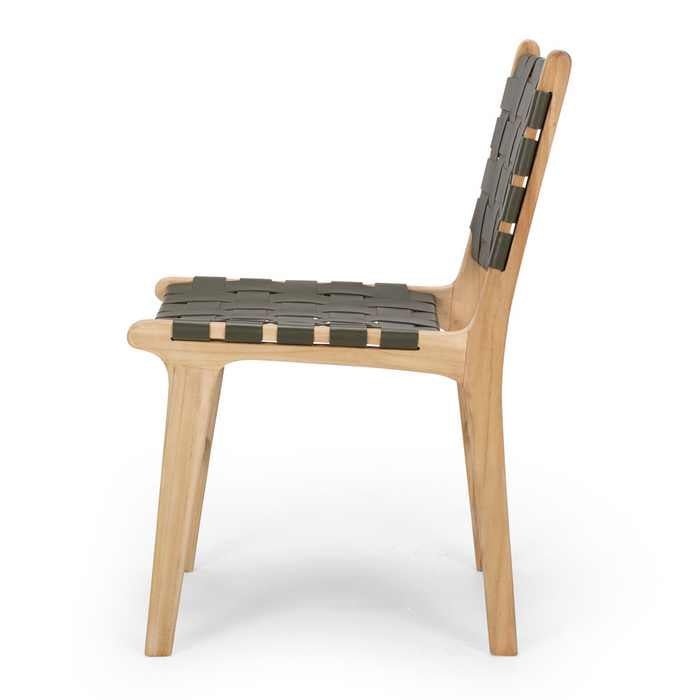 Indo Dining Chair - Woven - Olive - Paulas Home & Living