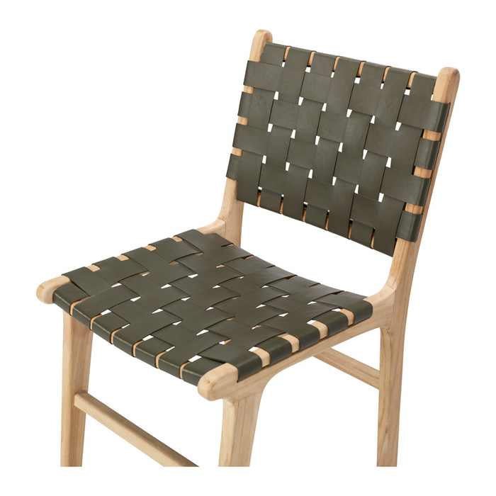 Indo Dining Chair - Woven - Olive - Paulas Home & Living