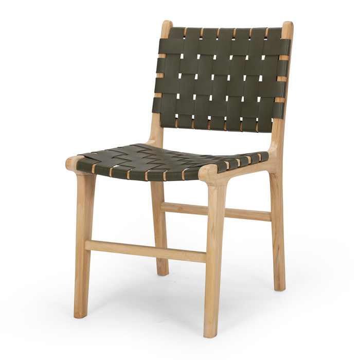 Indo Dining Chair - Woven - Olive - Paulas Home & Living
