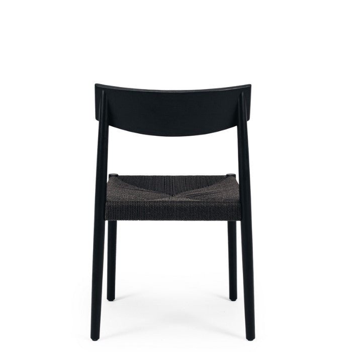 Ingrid Dining Chair - Black Cord Seat - Paulas Home & Living