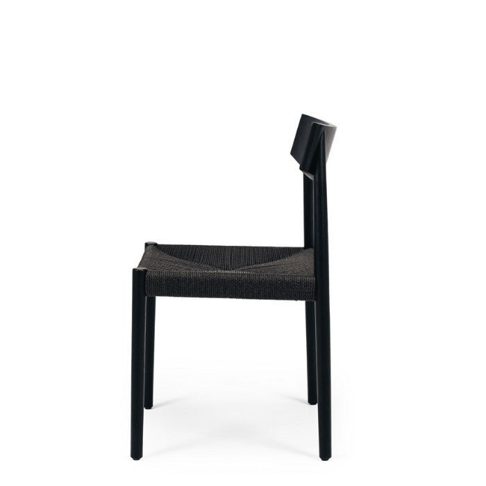 Ingrid Dining Chair - Black Cord Seat - Paulas Home & Living