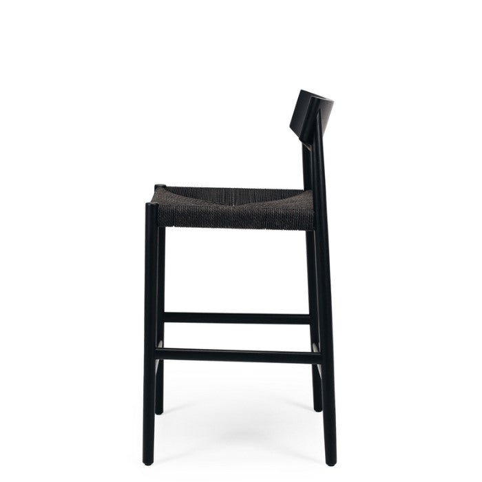 Ingrid Highback Barstool (Black Oak) Cord - Paulas Home & Living