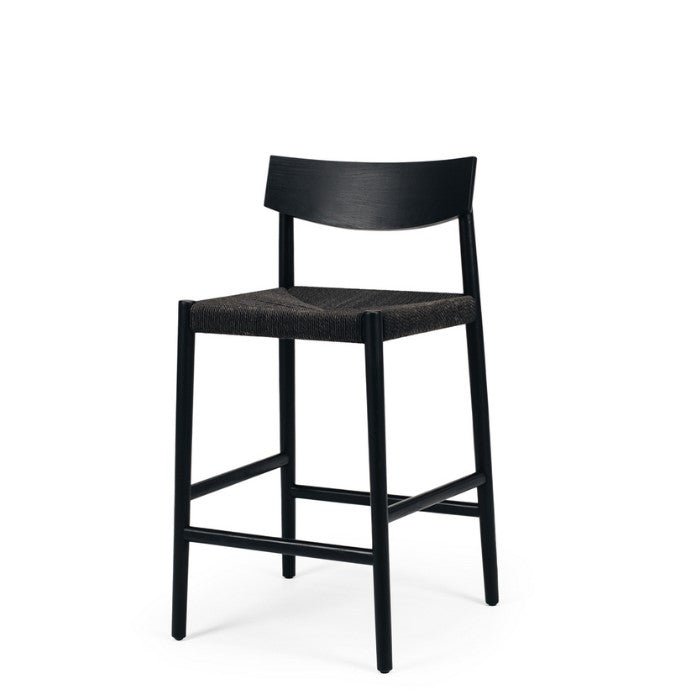 Ingrid Highback Barstool (Black Oak) Cord - Paulas Home & Living