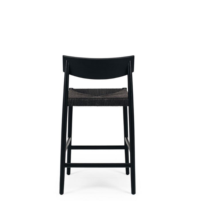 Ingrid Highback Barstool (Black Oak) Cord - Paulas Home & Living