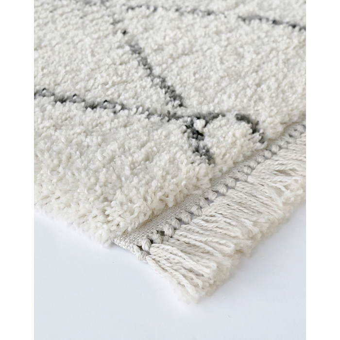 Intrepid Adana Floor Rug - Ecru/Grey (100% Polypropylene) - Paulas Home & Living