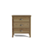 Ivydale Bedside 3 Drawer Wide - Ash - Paulas Home & Living
