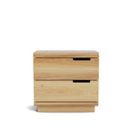 Karamea Bedside 2 Drawer - With Cut Out (Ash) - Paulas Home & Living