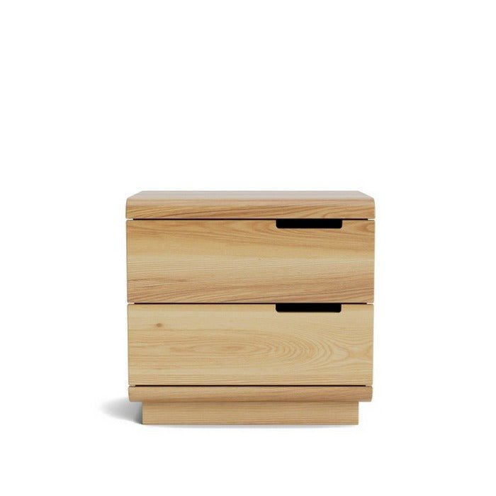 Karamea Bedside 2 Drawer - With Cut Out (Ash) - Paulas Home & Living