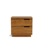 Karamea Bedside 2 Drawer - With Cut Out (Ash) - Paulas Home & Living