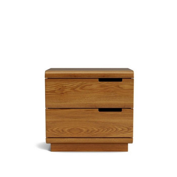 Karamea Bedside 2 Drawer - With Cut Out (Ash) - Paulas Home & Living